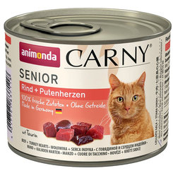Animonda Carny® Senior hovězí a krůtí srdíčka 6x200 g