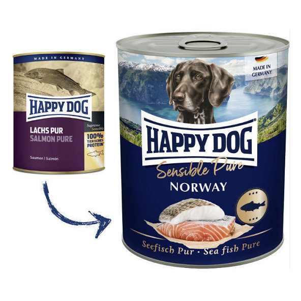 Happy Dog Premium Fleisch Pur konzerva pro psy losos 400 g