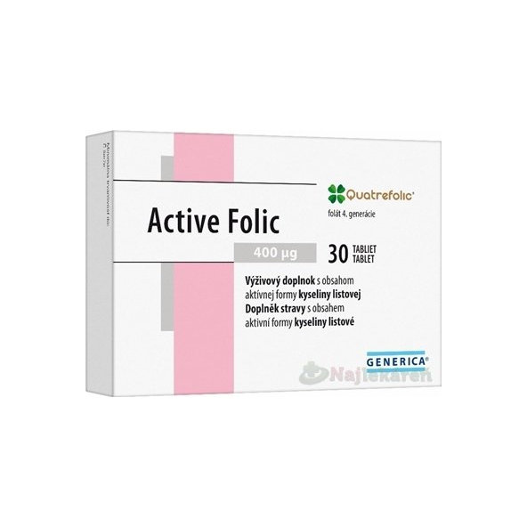 Generica Active Folic kyselina listová 30 tablet