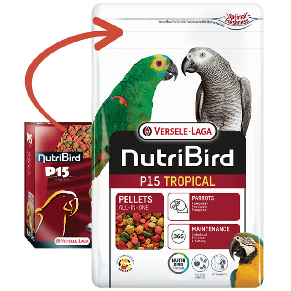 Versele-Laga NutriBird P15 Tropical pelety pro velké papoušky 3 kg