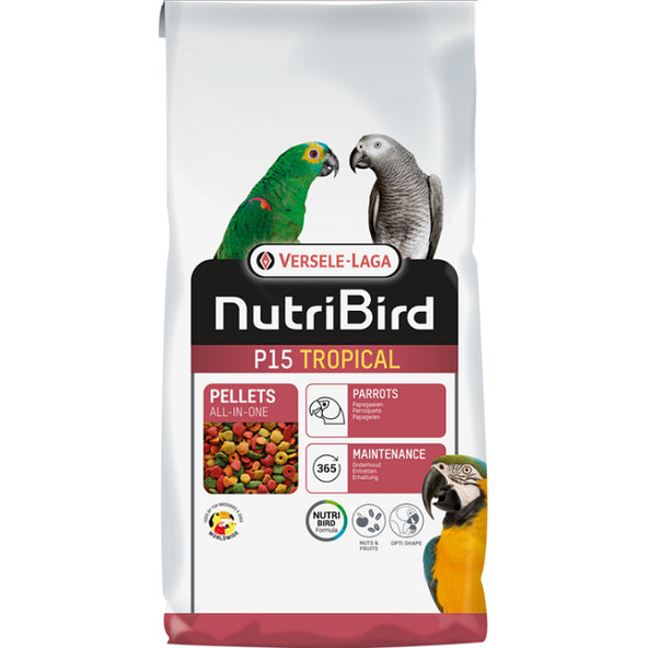 Versele Laga NutriBird P15 Tropical pelety pro velké papoušky 10 kg
