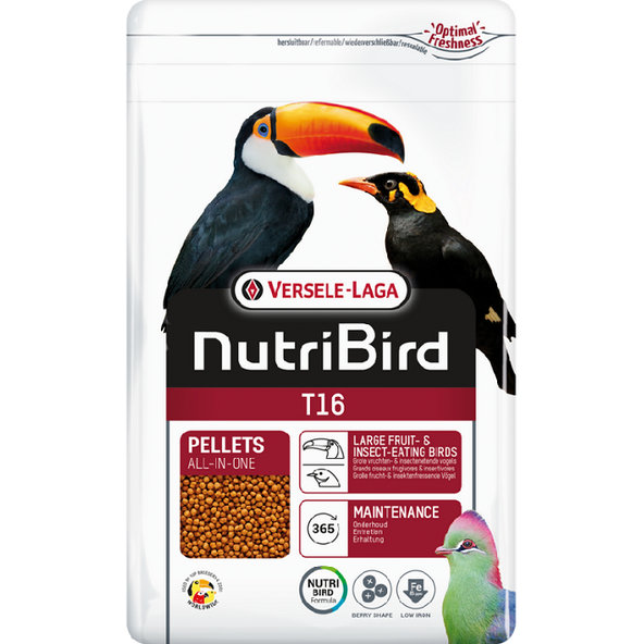 Versele-Laga NutriBird T16 krmivo pro velké ovocnožravé druhy ptáků 10 kg