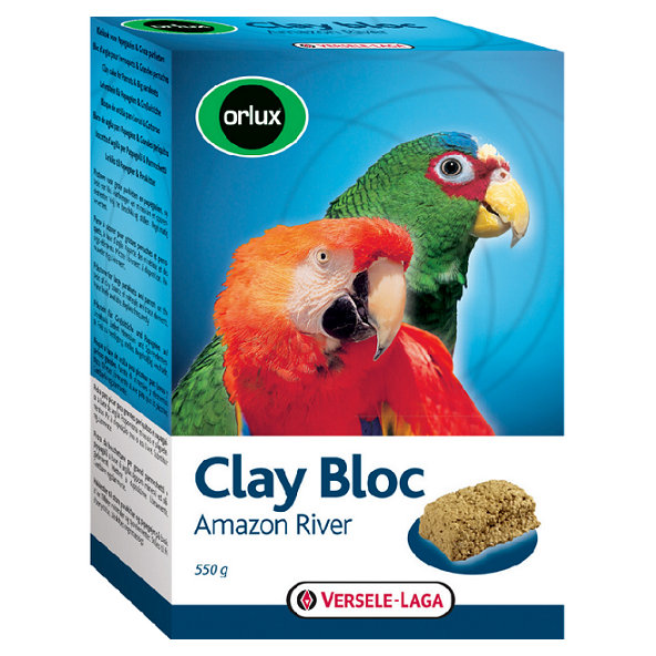 Versele Laga Orlux Clay Bloc Amazon River jílový blok pro velké papoušky 550 g