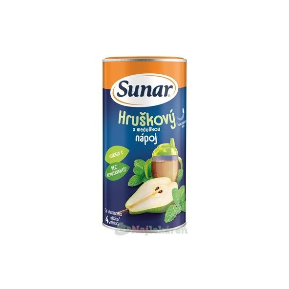Sunar rozpustný nápoj hruška meduňka na dobrou noc 4m+ 200 g