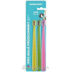 Herbadent Kids zubní kartáček ultra jemný do 8 let 3 ks
