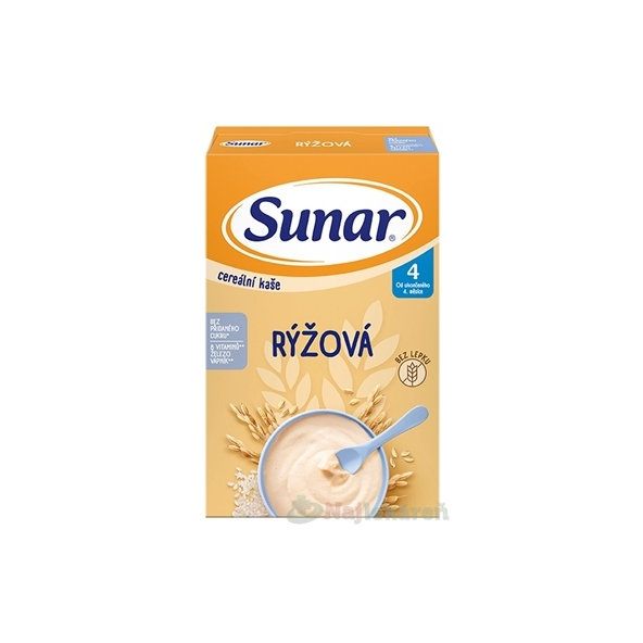 SUNAR Cereální kaše rýžová 4m+ 210 g