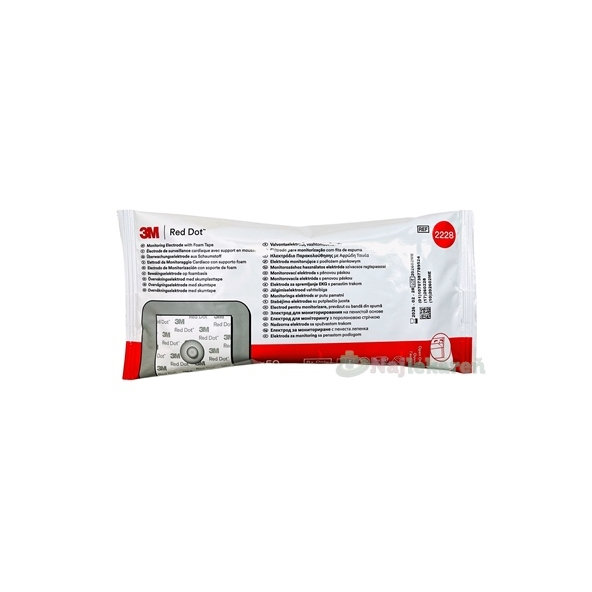 3M Red Dot 2228 Monitorovací elektrody s pěnovými podložkami 1000 ks