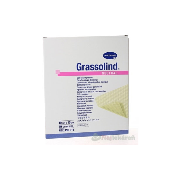 Grassolind Neutral sterilní krytí 10 × 10 cm 10 ks
