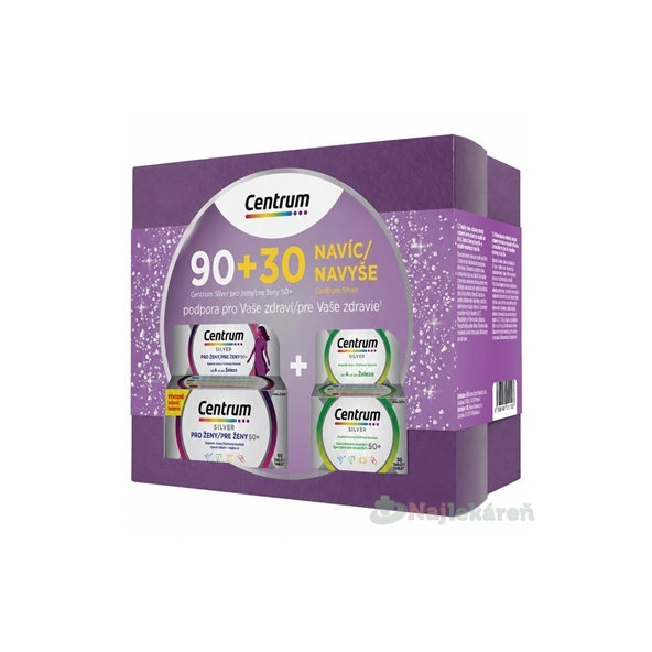 Centrum Silver pro ženy + Silver Vánoční balíček 90 + 30 tablet