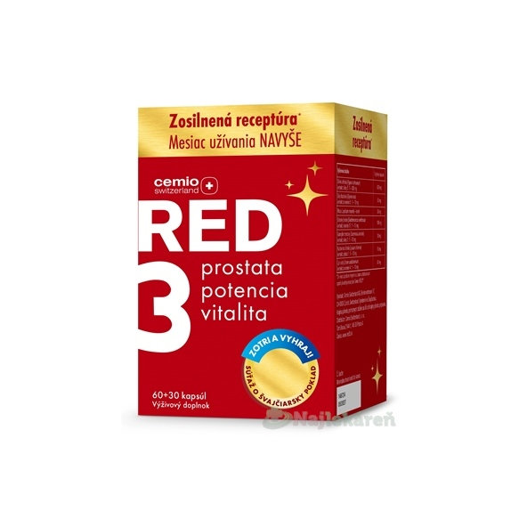 Cemio RED3 dárek 60 + 30 kapslí zdarma