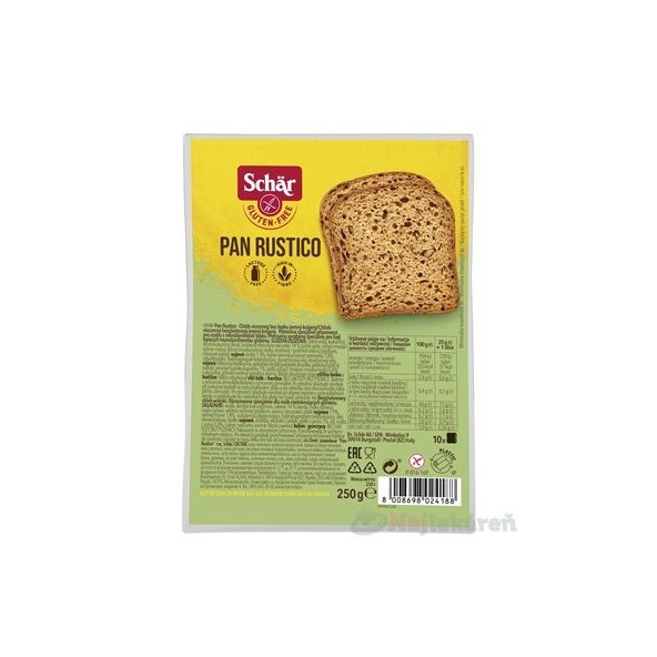 Schär Pan Rustico vícezrnný bezlepkový chléb 250 g