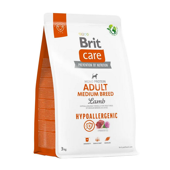 Brit Care Dog Hypoallergenic Adult Medium Breed Lamb 3 kg