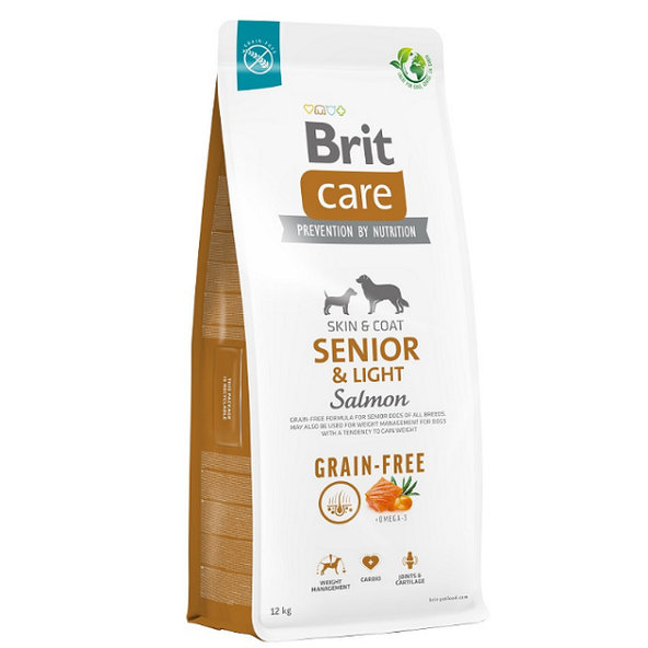 Brit Care Dog Grain Free Senior & Light Salmon 12 kg