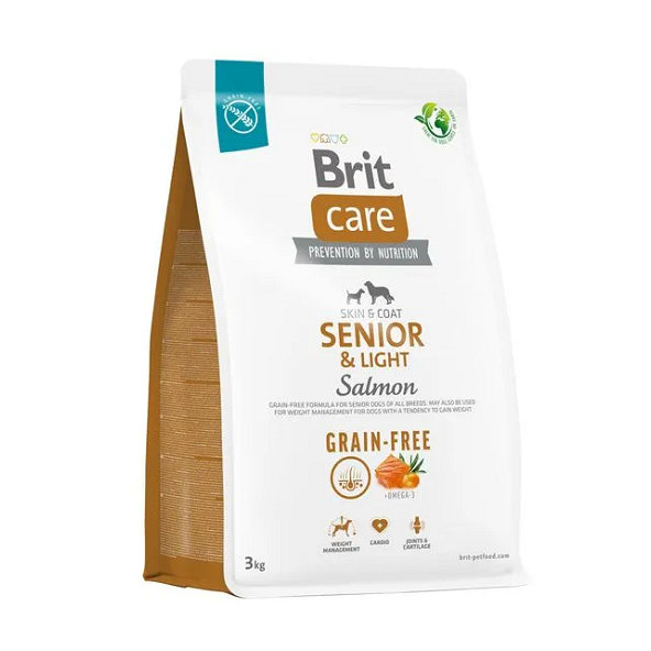 Brit Care Dog Grain Free Senior & Light Salmon 3 kg