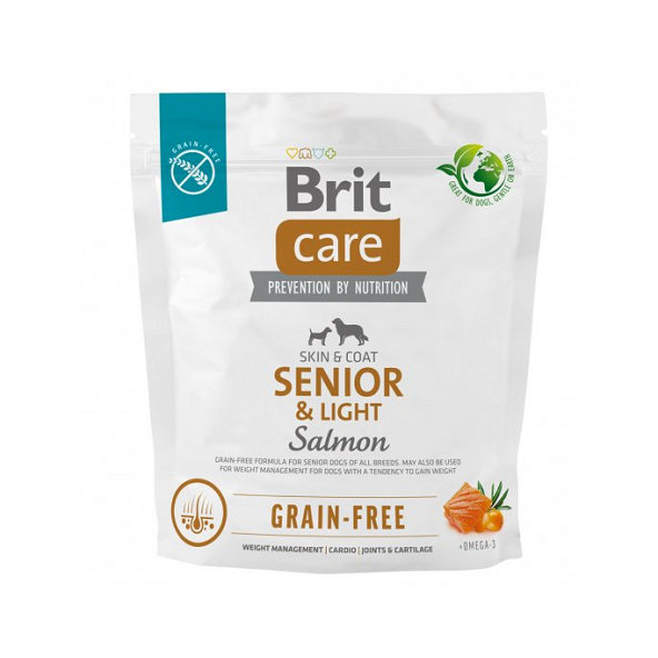 Brit Care Dog Grain Free Senior & Light Salmon 1 kg