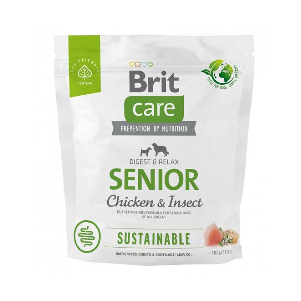 Brit Care Dog Sustainable Senior Chicken a Insect 1 kg
