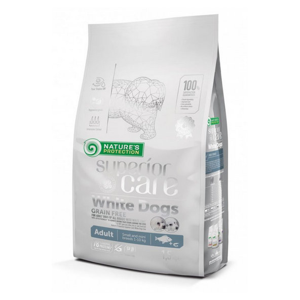 Natures Protection SC White psy adult malí, mini bílá ryba 10 kg