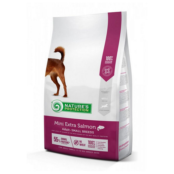 Natures Protection Extra krmivo pro psy adult mini losos 7,5 kg