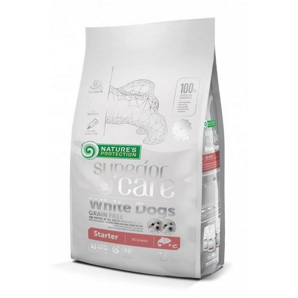 Natures Protection SC White Starter krmivo pro psy puppy losos 10 kg