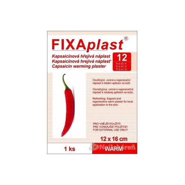 FIXAplast WARM kapsaicinová hřejivá náplast 12x16 cm 1 ks
