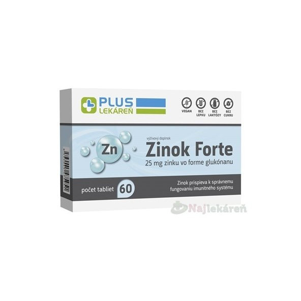 Plus Lekáreň Zinek Forte 60 tablet