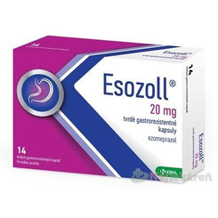 Esozoll 20 mg na krátkodobou léčbu refluxu 14 kapslí