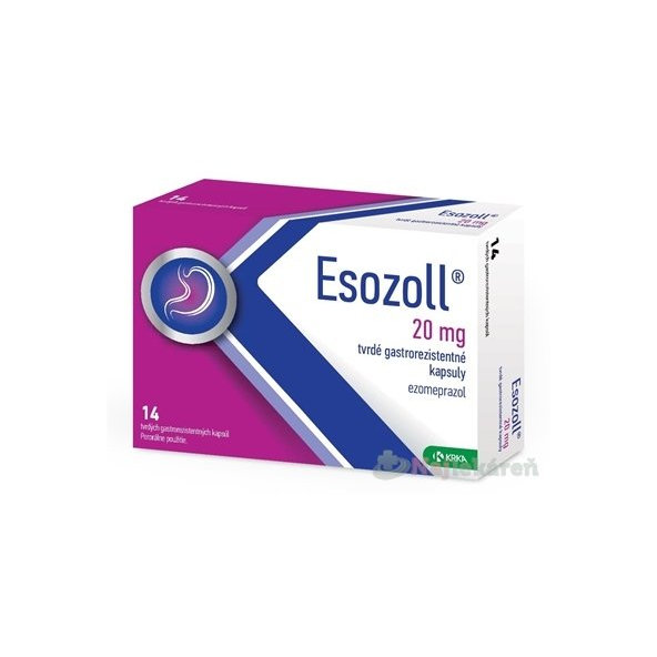 Esozoll 20 mg na krátkodobou léčbu refluxu 14 kapslí