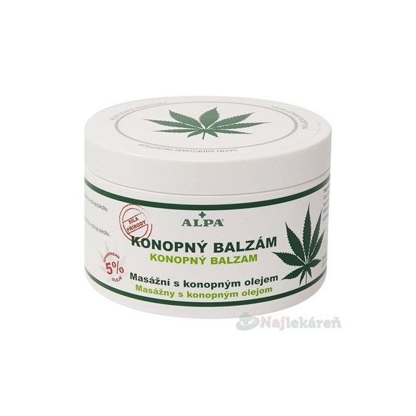 Alpa konopný balzam masážny olej 250 ml