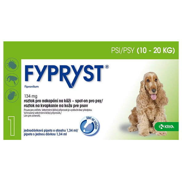 Fypryst Spot-on pipeta proti klíšťatům a blechám pro psy M 1,34 ml