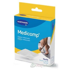 Medicomp sterilní kompresy z netkané textilie 7,5×7,5 cm 5×2 ks