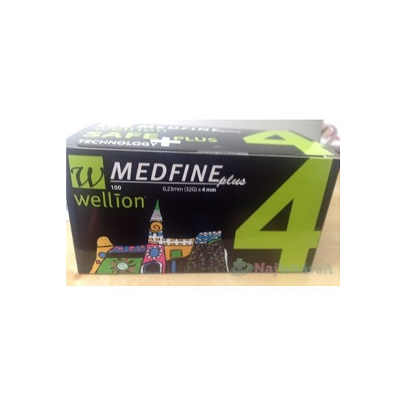 WELLION Medfine Plus 4 mm jehly pro inzulinové pero 100 ks