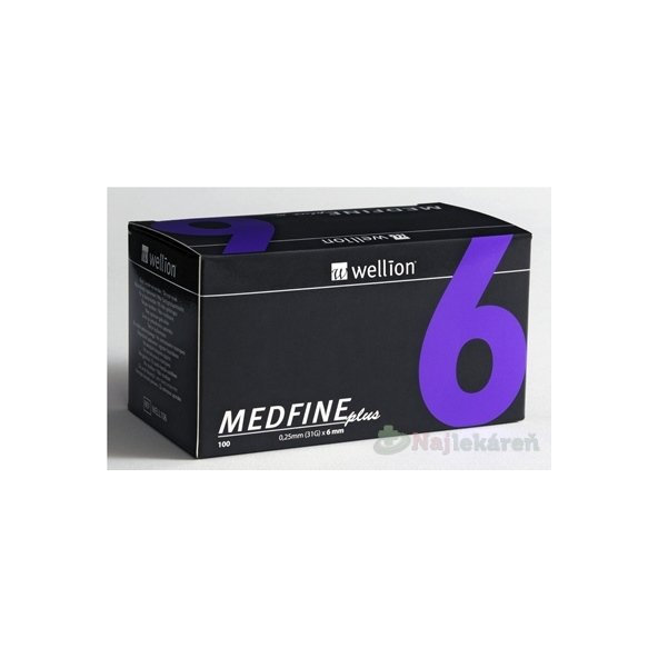WELLION Medfine Plus 6 mm 100 ks jehel