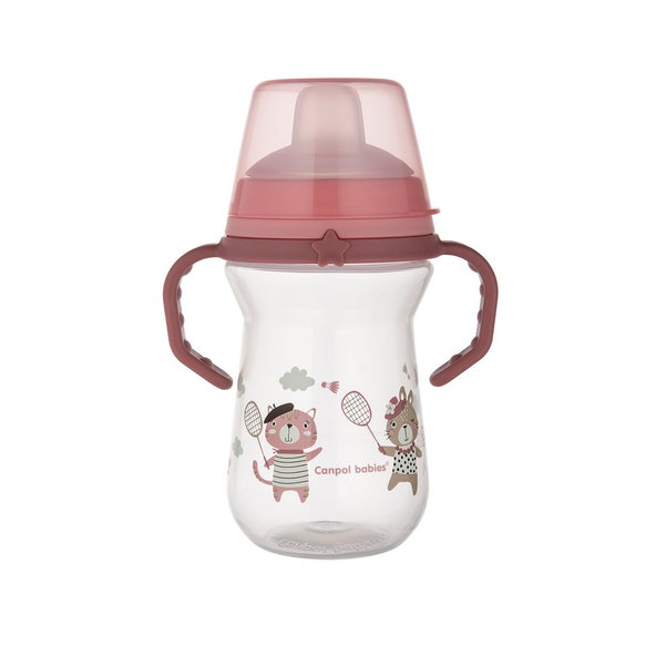 Canpol Babies FirstCup hrneček Bonjour Paris 6 m+ růžový 250 ml