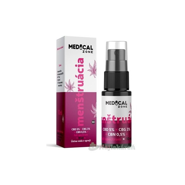 Medical Zone MENSTRUACE ústna voda sprej CBD 10 ml