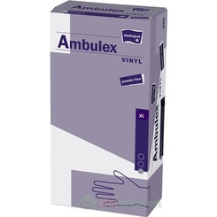 Ambulex vyšetřovací vinylové rukavice nepudrované velikost XL 100 ks