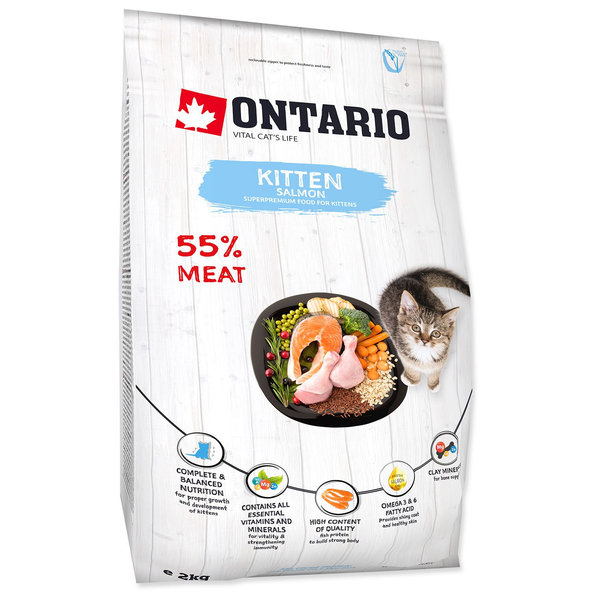 Ontario Kitten Salmon krmivo pro koťata 2 kg