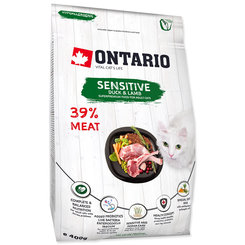 Ontario Cat Sensitive/Derma krmivo pro citlivé kočky 400 g