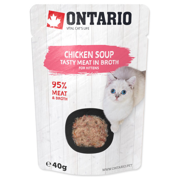 Ontario Kitten kuřecí polévka pro koťata 40 g