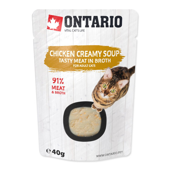 Ontario kuřecí polévka se sýrem pro kočky 40 g
