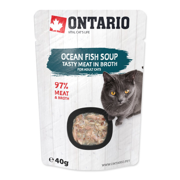 Ontario polévka z mořských ryb pro kočky 40 g
