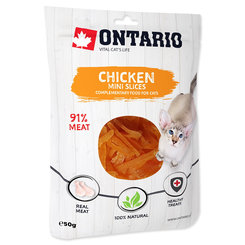 Ontario kuřecí mini kousky pamlsek pro kočky 50 g