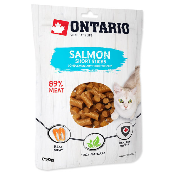 Ontario pamlsky pro psy losos krátké tyčinky 50 g