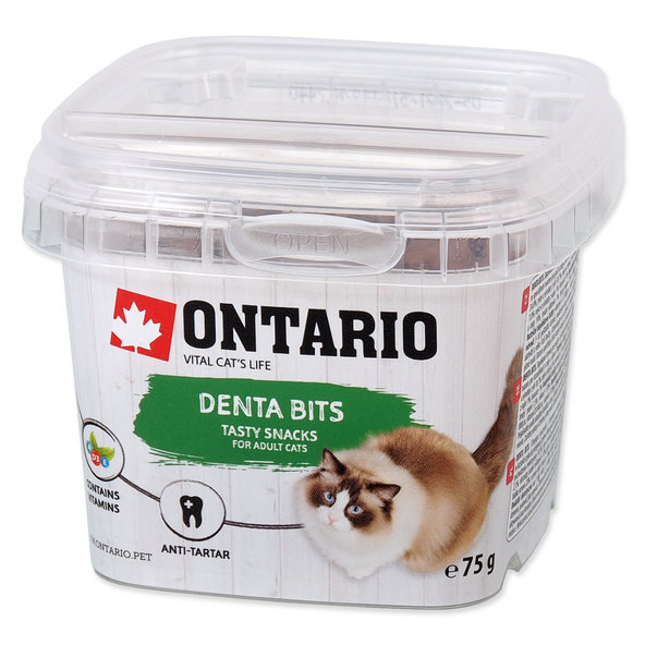 Ontario dentální polštářky pamlsek pro kočky 75 g