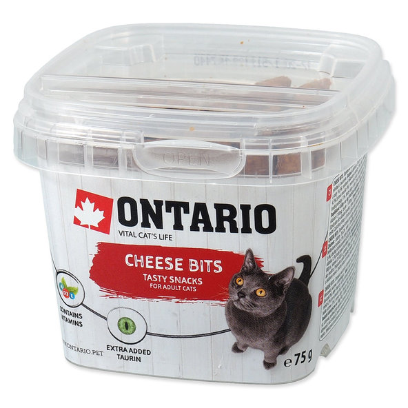 Ontario sýrové polštářky pamlsek pro kočky 75 g