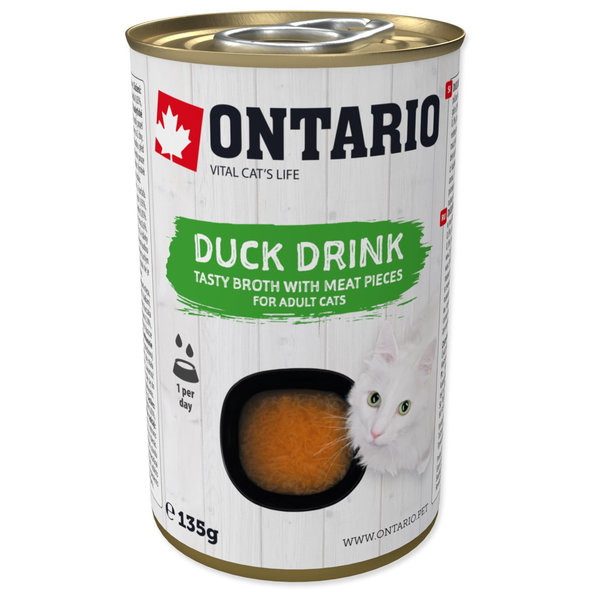 Ontario kachní nápoj pro kočky 135 g