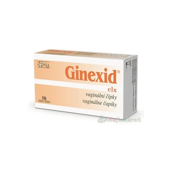 Ginexid vaginální čípky 10 × 2 g