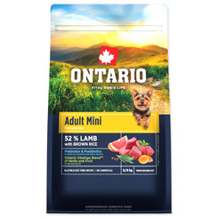 Ontario Adult Mini Lamb & Brown Rice krmivo pro psy 750 g