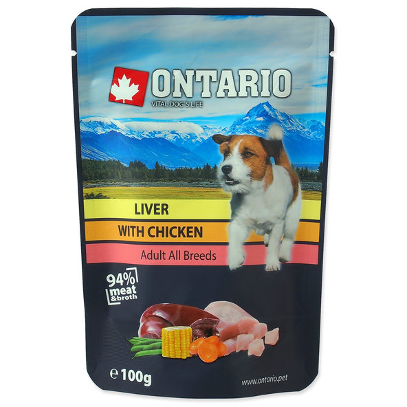 Ontario pečínka s kuřecím ve vývaru kapsička pro psy 100 g