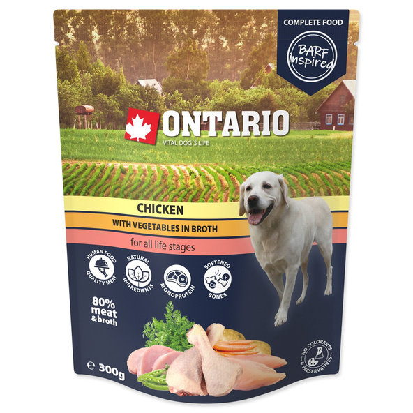 Ontario kuře se zeleninou ve vývaru kapsička pro psy 300 g