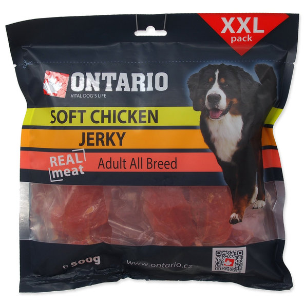 Ontario měkké kuřecí proužky pamlsek pro psy 500 g